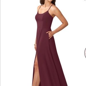 Azazie Moira bridesmaid dress in Cabernet size A2!